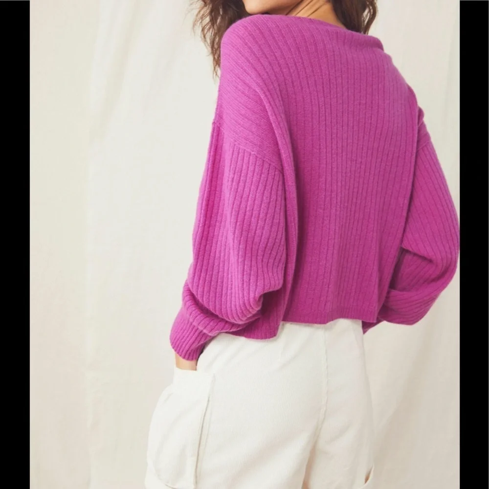 NWT Free People Elias Cashmere Sweater purple